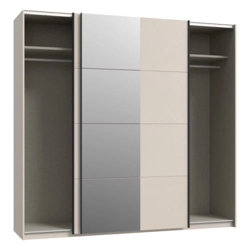 Szafa przesuwna z lustrem 220 cm Piaskowy